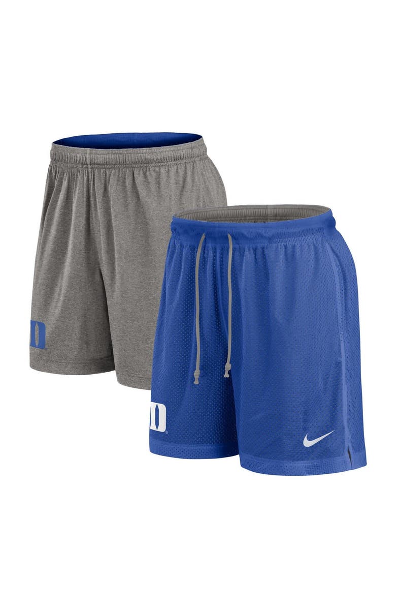 Nike Men's Nike Royal/Heather Gray Duke Blue Devils Player Reversible Shorts, Main, color, Royal