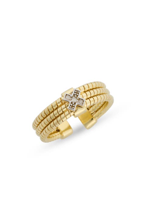 Diamond Ribbed Ring - 0.02ct.