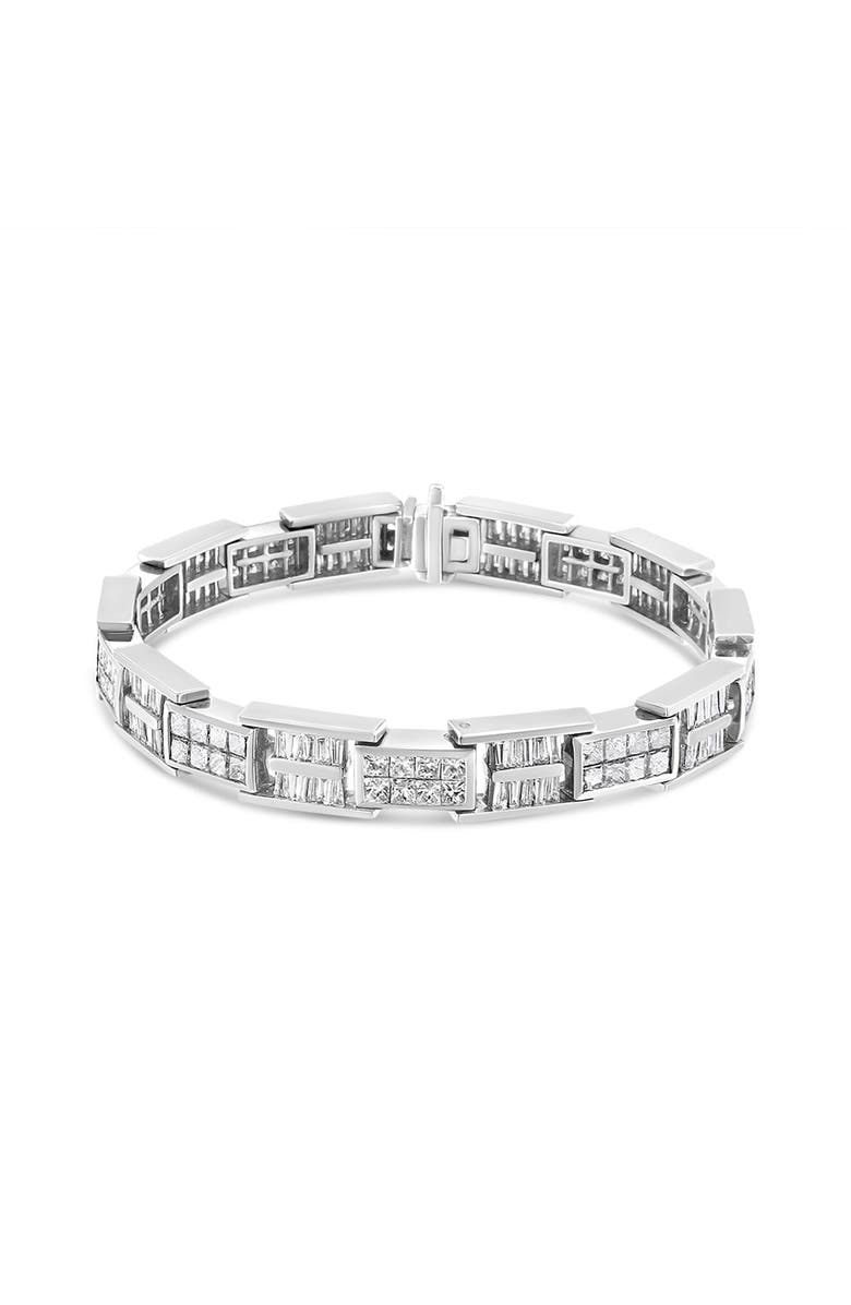 Haus of Brilliance 14K White Gold 10 5/8 Cttw Diamond Panel Link Bracelet - 7" Inches, Alternate, color, White