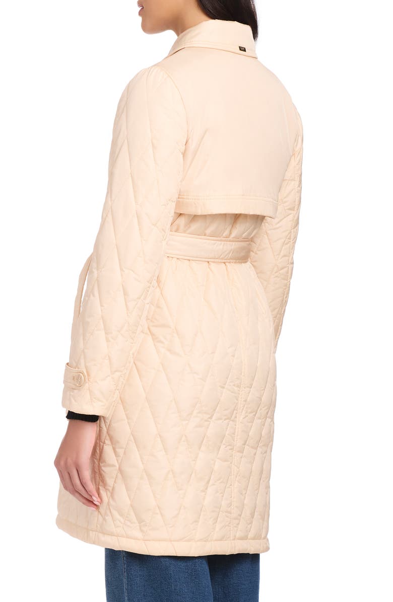 Kate Spade New York long quilted jacket, Alternate, color, Sparkling Champagne