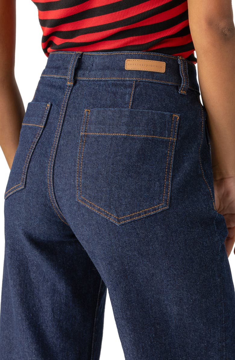 Sanctuary The Marine Patch Pocket Crop Wide Leg Jeans, Alternate, color, Magnetic