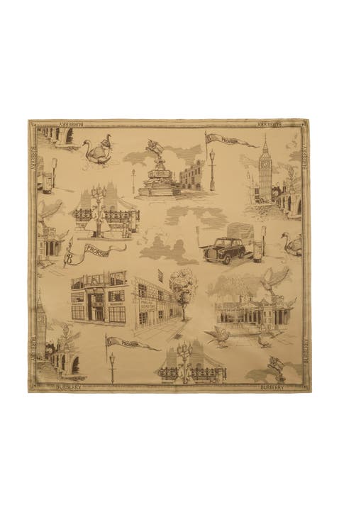 London Landmarks Silk Scarf