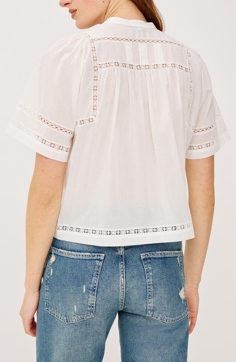 Rails Alanis Lace Trim Top, Alternate, color, White