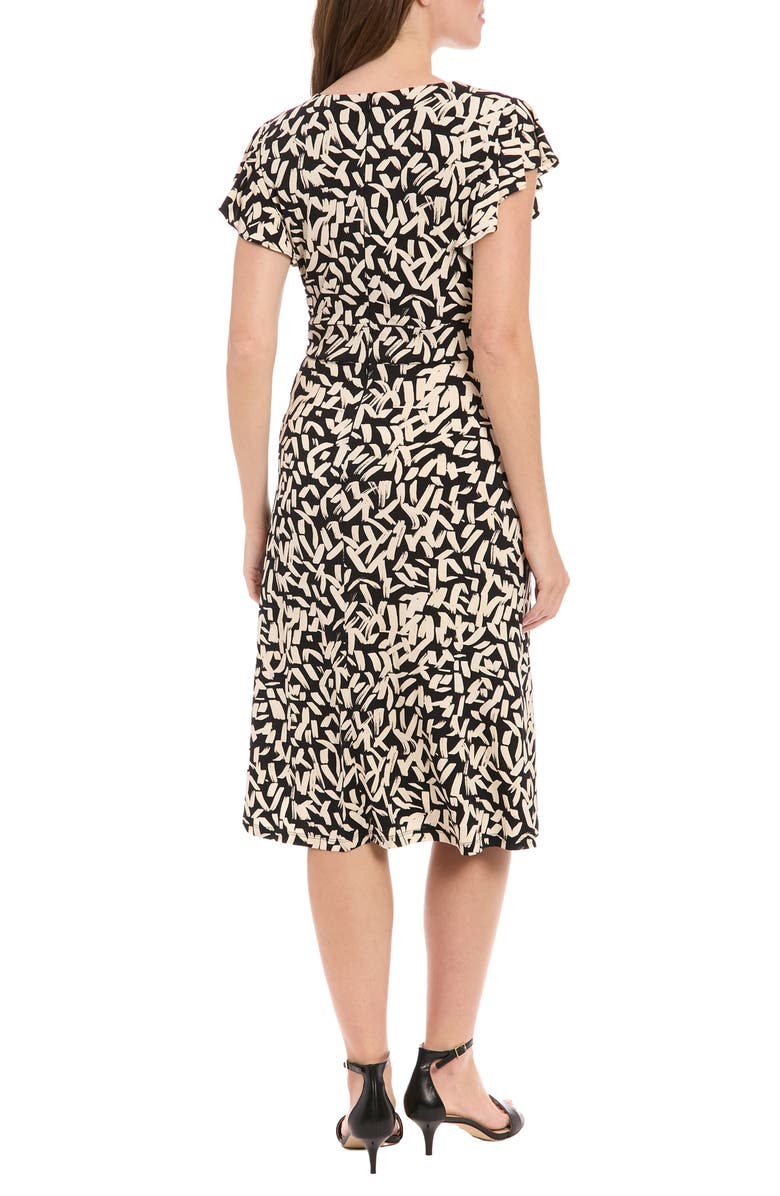 Flutter Sleeve Empire Waist Dress