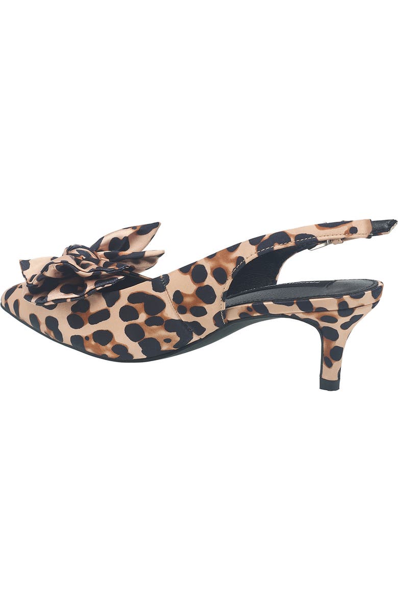 French Connection Quinnbow Slingback Kitten Heel, Alternate, color, Leopard