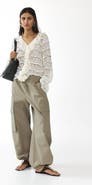 H&M Lace-look jersey blouse