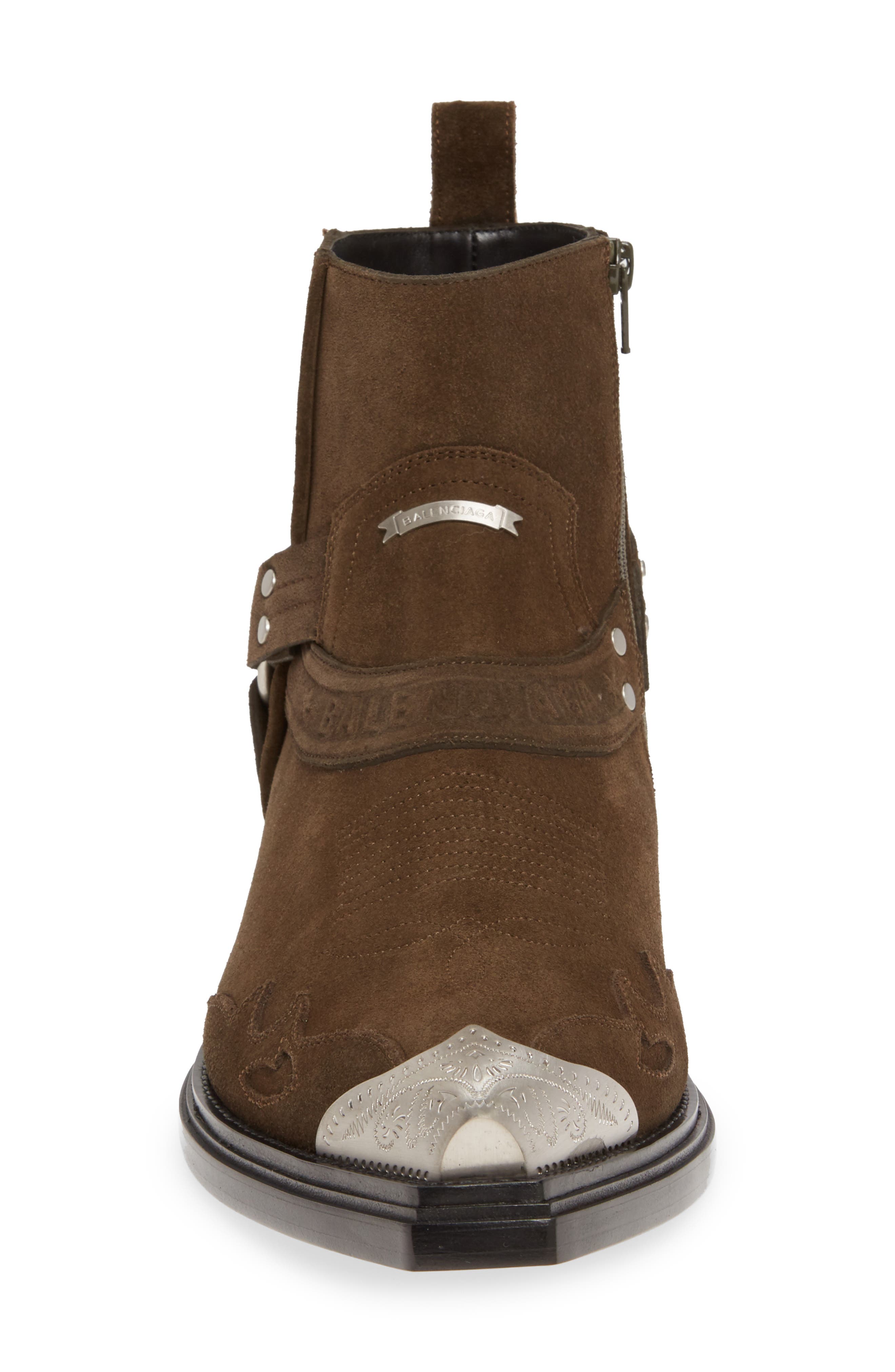 Balenciaga Metal Toe Zip Boot, Alternate, color, 