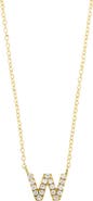 Bony Levy Icon Pavé Diamond Initial Pendant Necklace