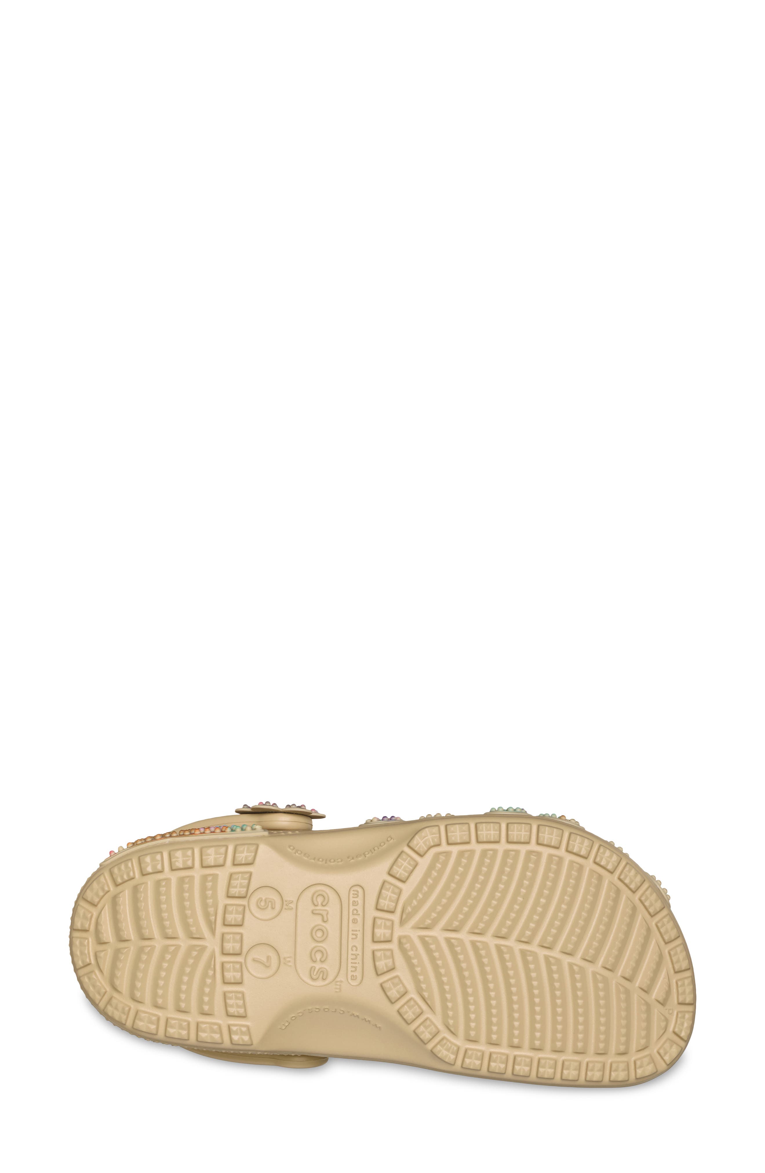 CROCS Classic Beaded Clog, Alternate, color, Beige