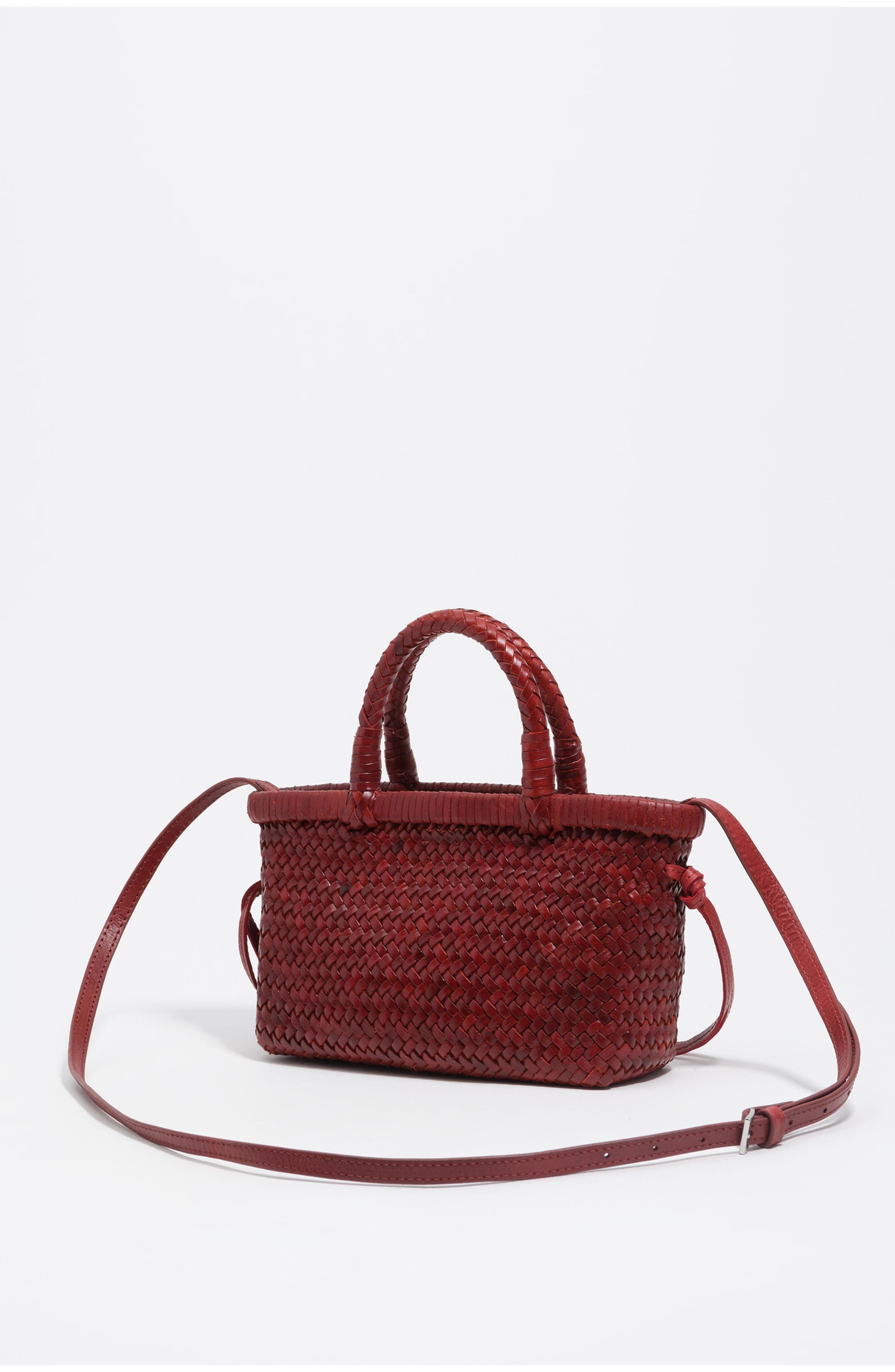 Bimba y Lola Leather Handbag, Alternate, color, Dark Red