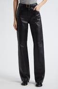 Nili Lotan Joan Straight Leg Leather Pants