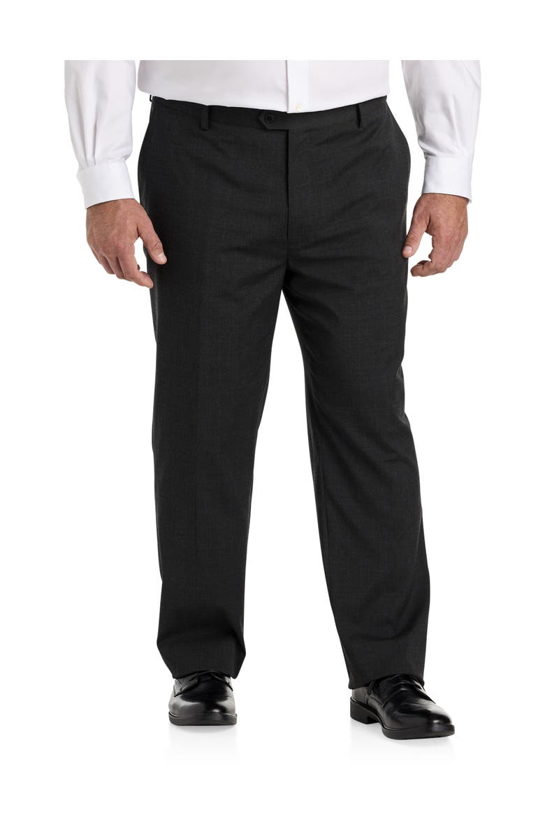 Oak Hill Premium by DXL Windowpane Suit Pants, Main, color, Grey