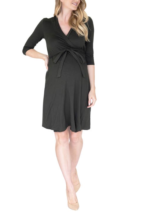 Empire Waist Maternity/Nursing Wrap Dress