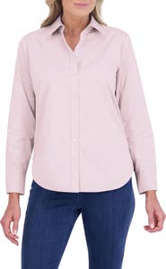 Foxcroft Meghan Solid Cotton Button-Up Shirt