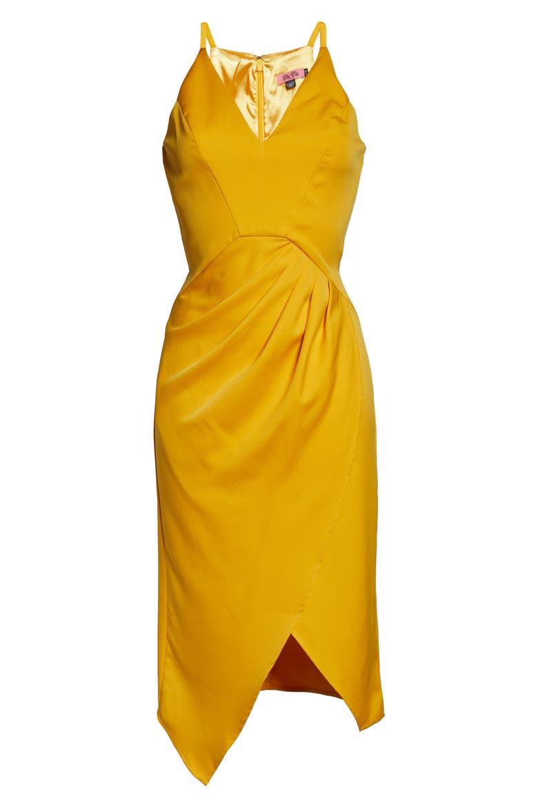 Naima Asymmetrical Cocktail Dress, Alternate, color, YELLOW