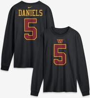 Nike Men's Nike Jayden Daniels Black Washington Commanders Name & Number Long Sleeve T-Shirt