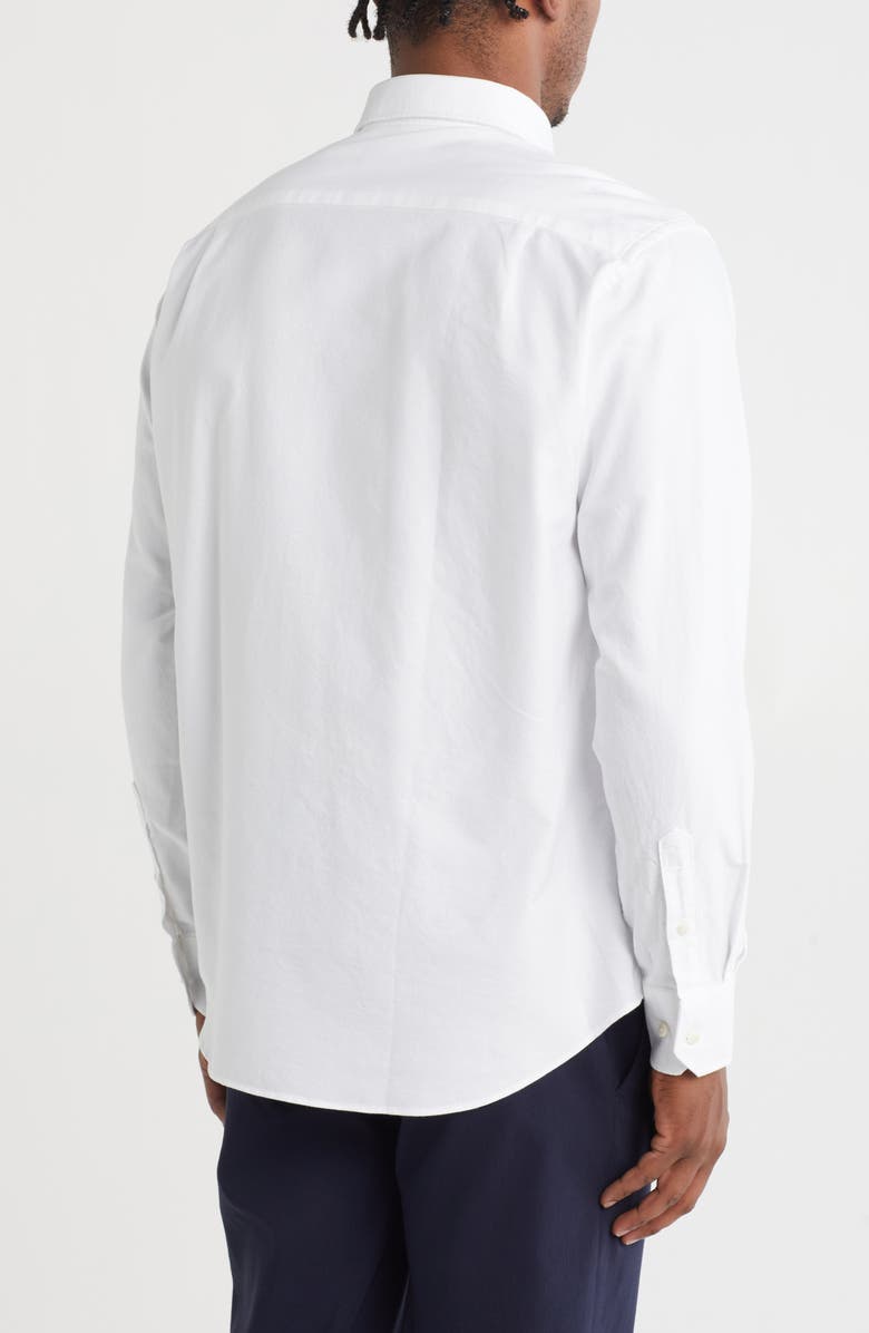 David Donahue Oxford Cotton Button-Down Sport Shirt, Alternate, color, White