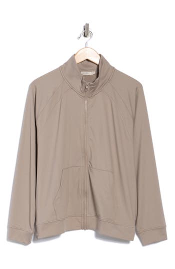 Barefoot Dreams ® Malibu Collection® Butterchic Mock Neck Jacket In Silver