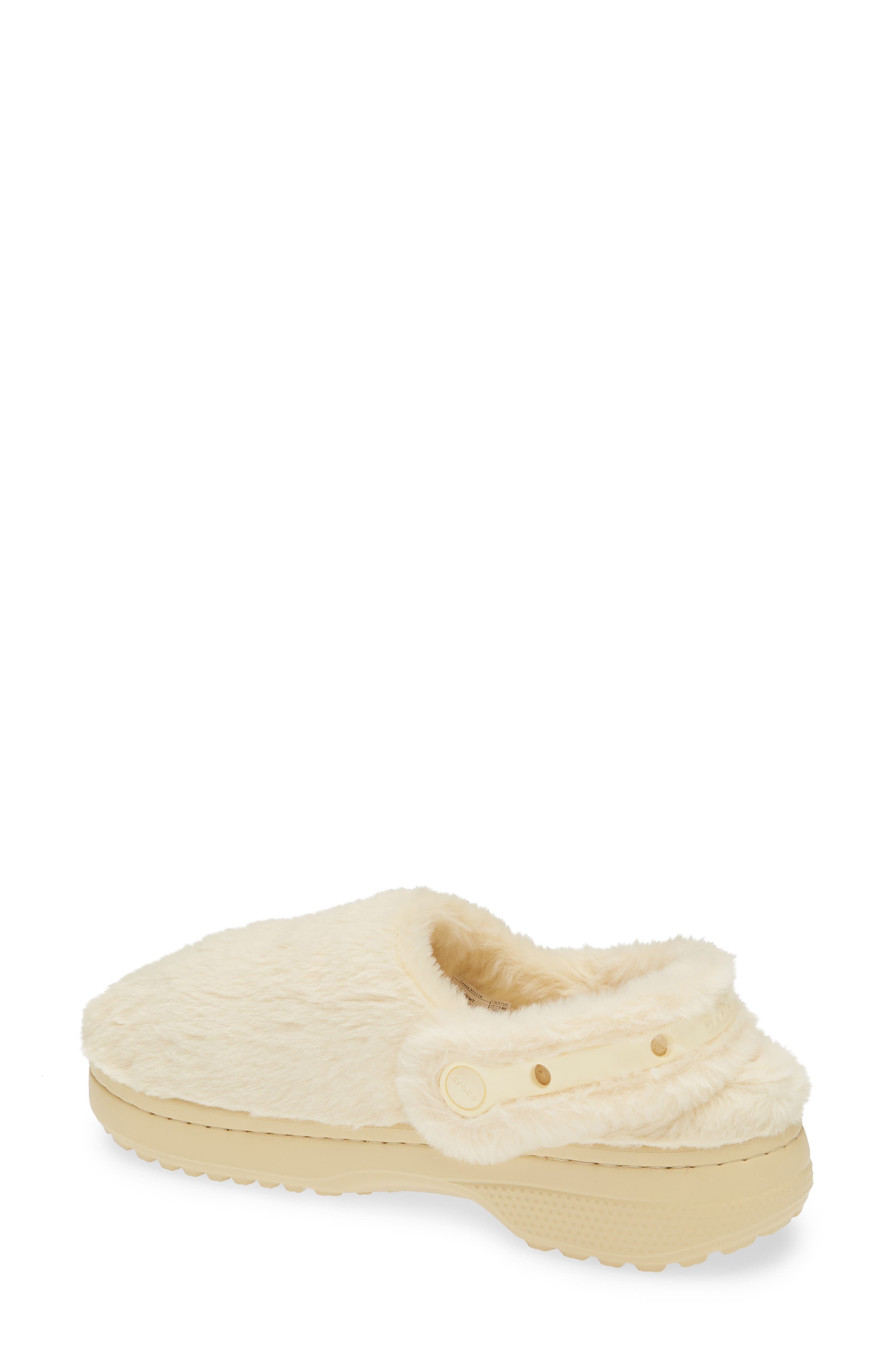 Classic Unfurgettable Faux Fur Clog, Alternate, color, VANILLA
