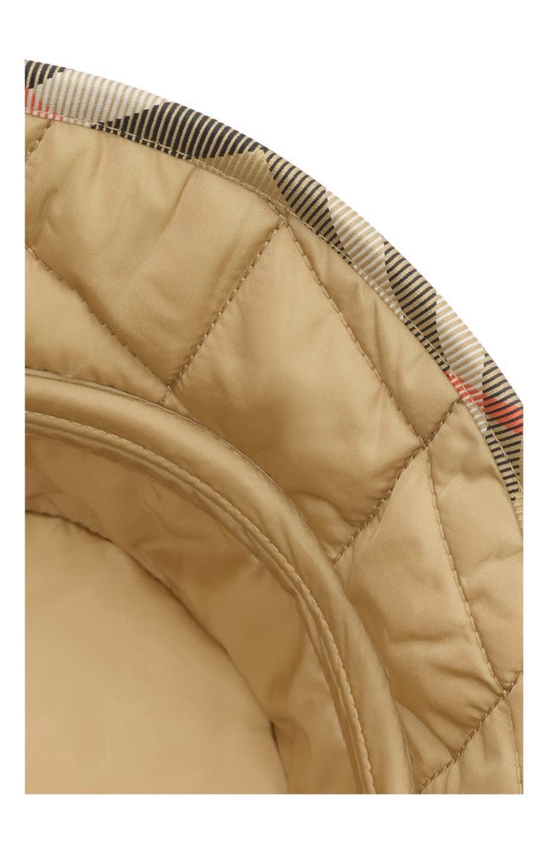 Burberry Quilted Horseshoe Bucket Hat, Alternate, color, Sand Beige