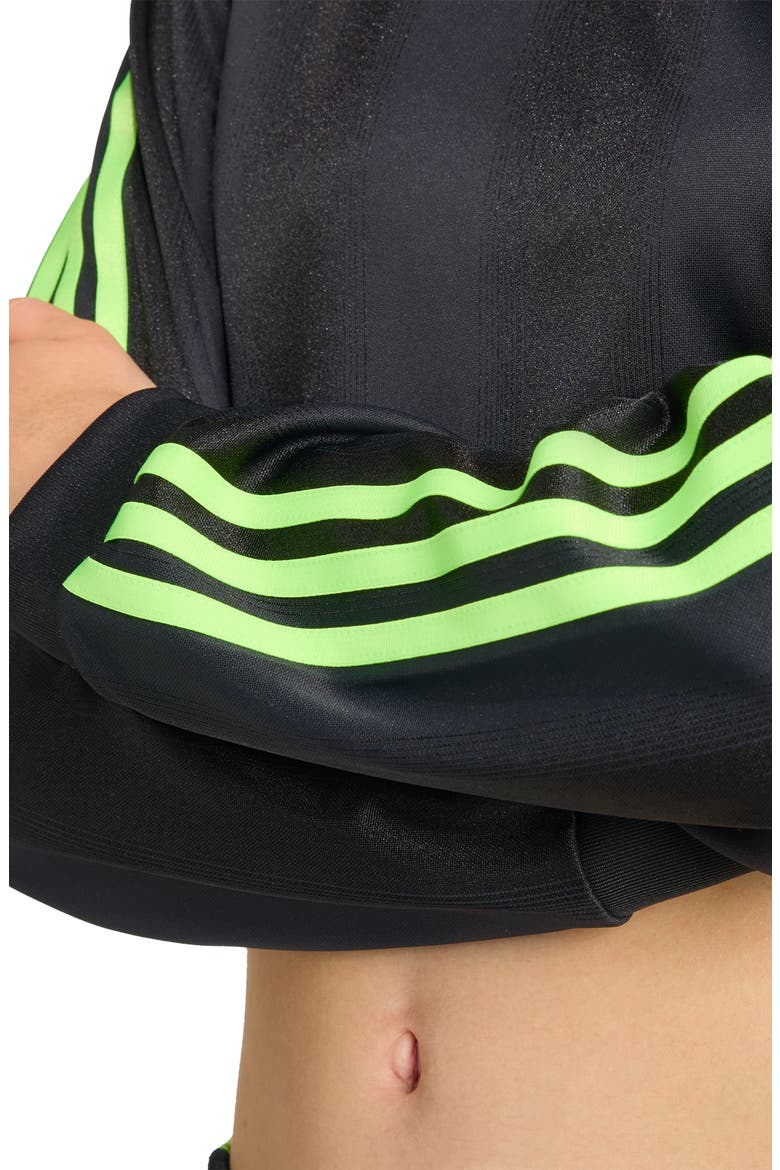 Adicolor Soccer Crop Jersey, Alternate, color, BLACK/ SIGNAL GREEN