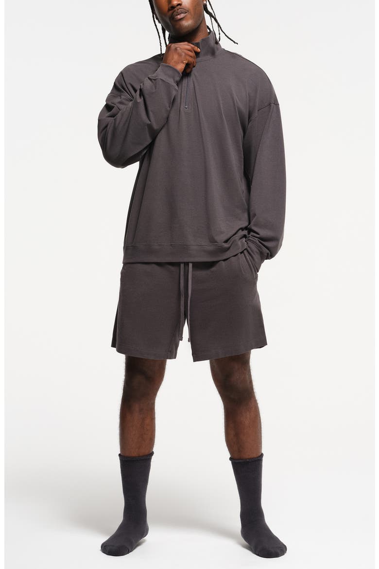 Jersey Lounge Quarter Zip Pullover, Alternate, color, ASH