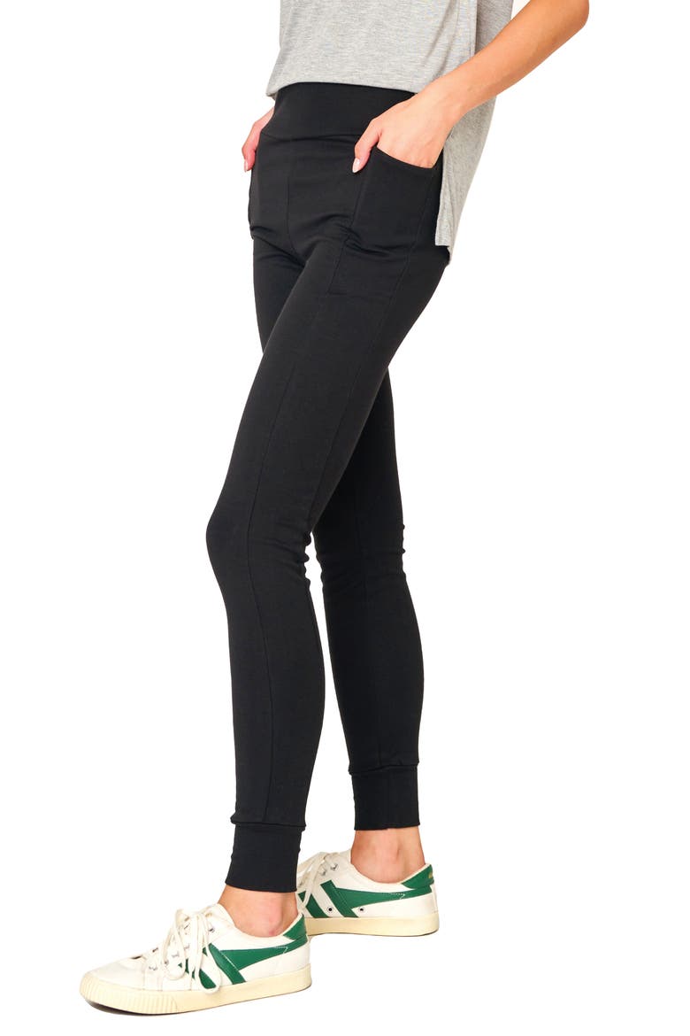 Essential Soft Ponte Pants, Alternate, color, BLACK