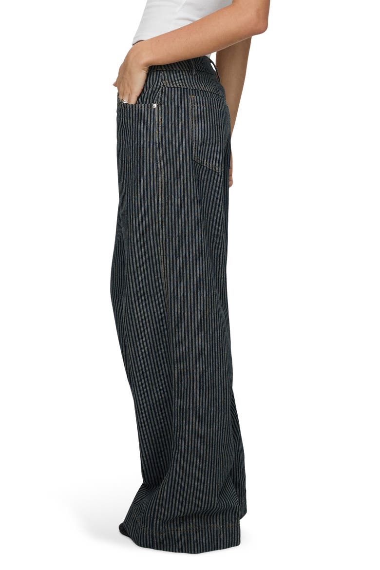 Actually Invested Stripe Low Rise Wide Leg Jeans, Alternate, color, DENIM STRIPE