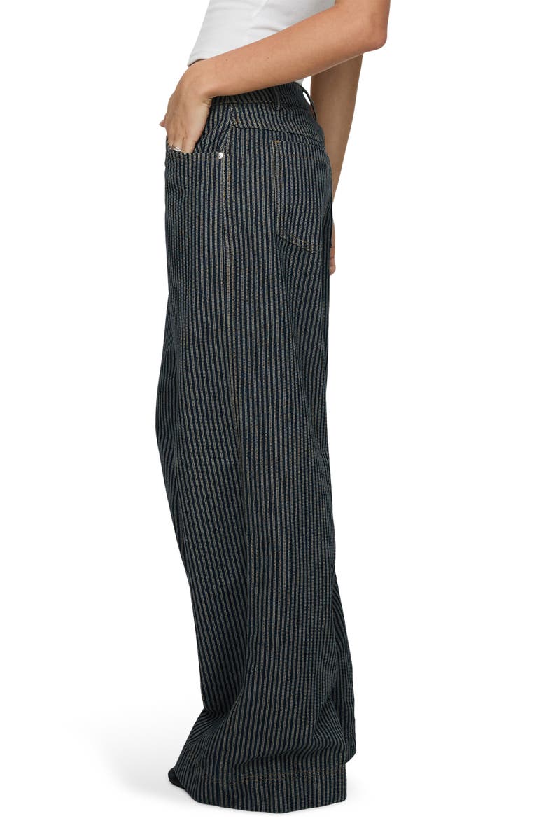 Princess Polly Actually Invested Stripe Low Rise Wide Leg Jeans, Alternate, color, Denim Stripe