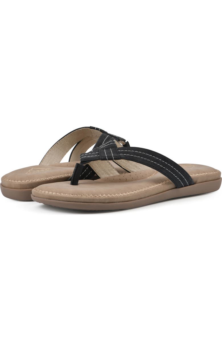CLIFFS BY WHITE MOUNTAIN Fateful Flip Flop, Alternate, color, Black/ Nubuck