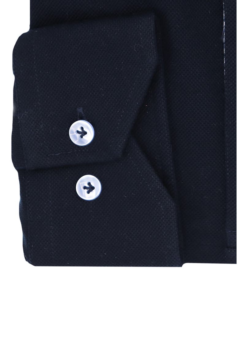 Men's Trim Fit Long Sleeve Polo Shirt, Alternate, color, NAVY