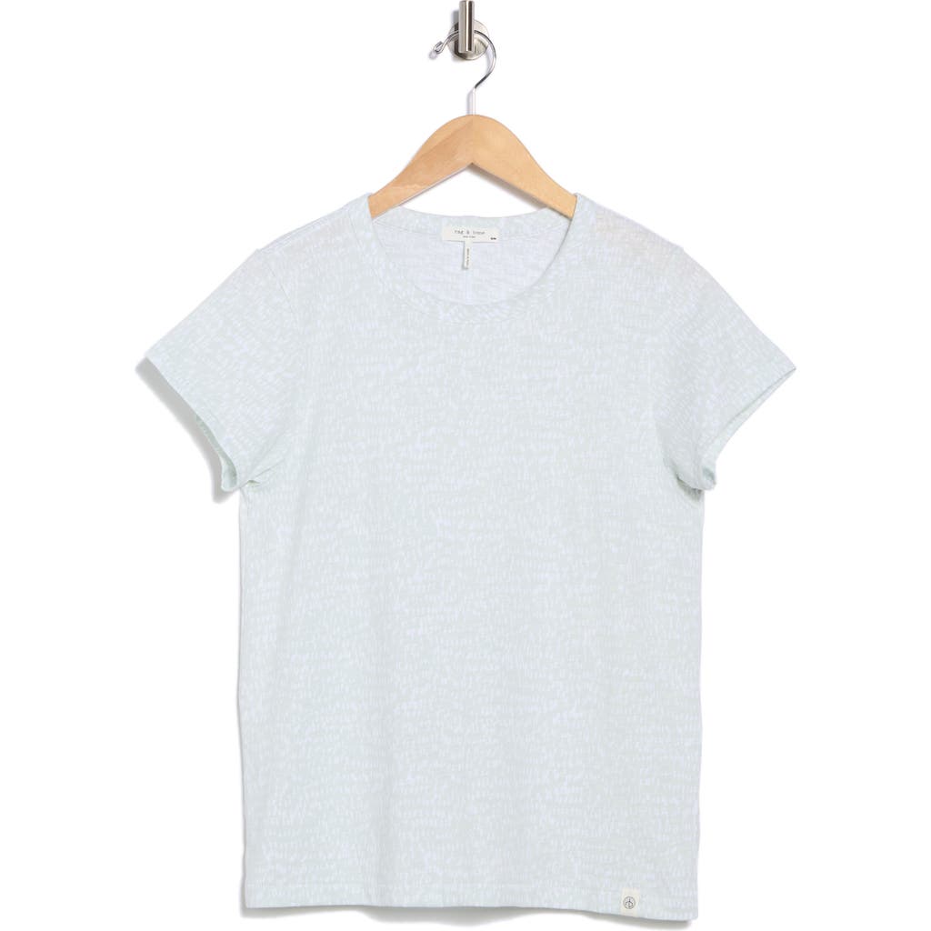 Rag & Bone Dot Pima Cotton T-shirt In Blue