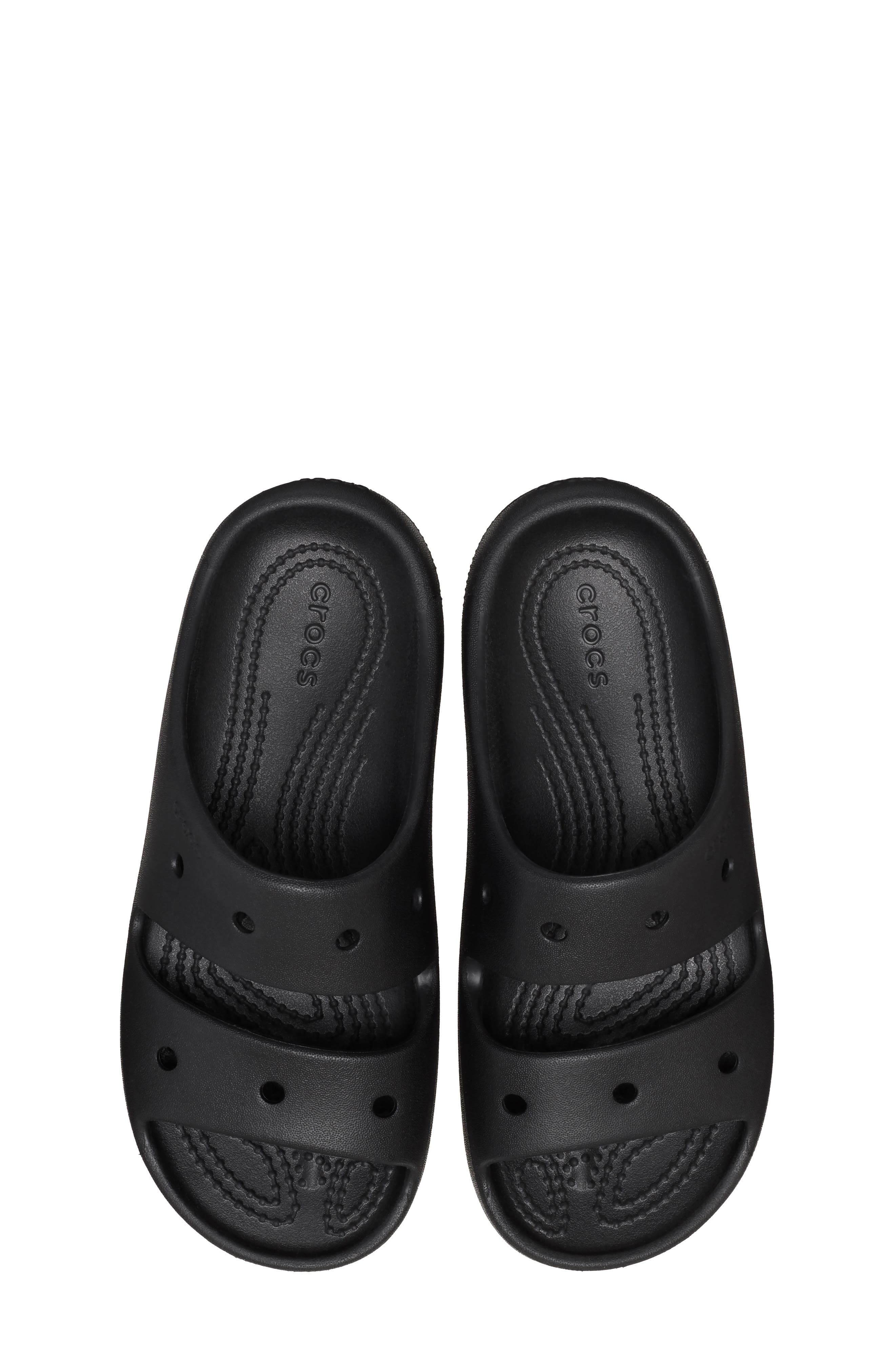 CROCS Kids' Double Strap Slide Sandal, Alternate, color, Black