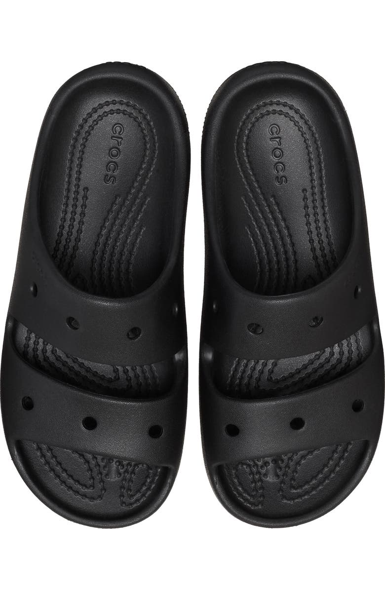 CROCS Kids' Double Strap Slide Sandal, Alternate, color, Black