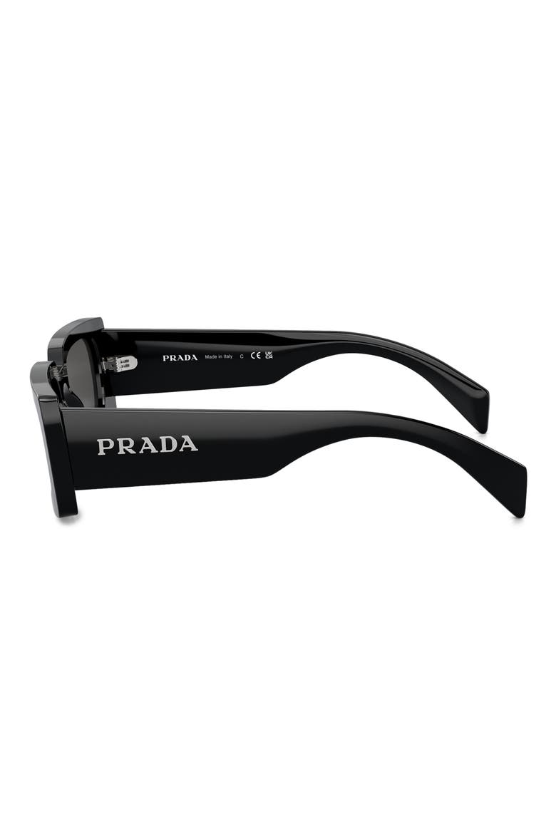 54mm Pillow Sunglasses, Alternate, color, BLACK