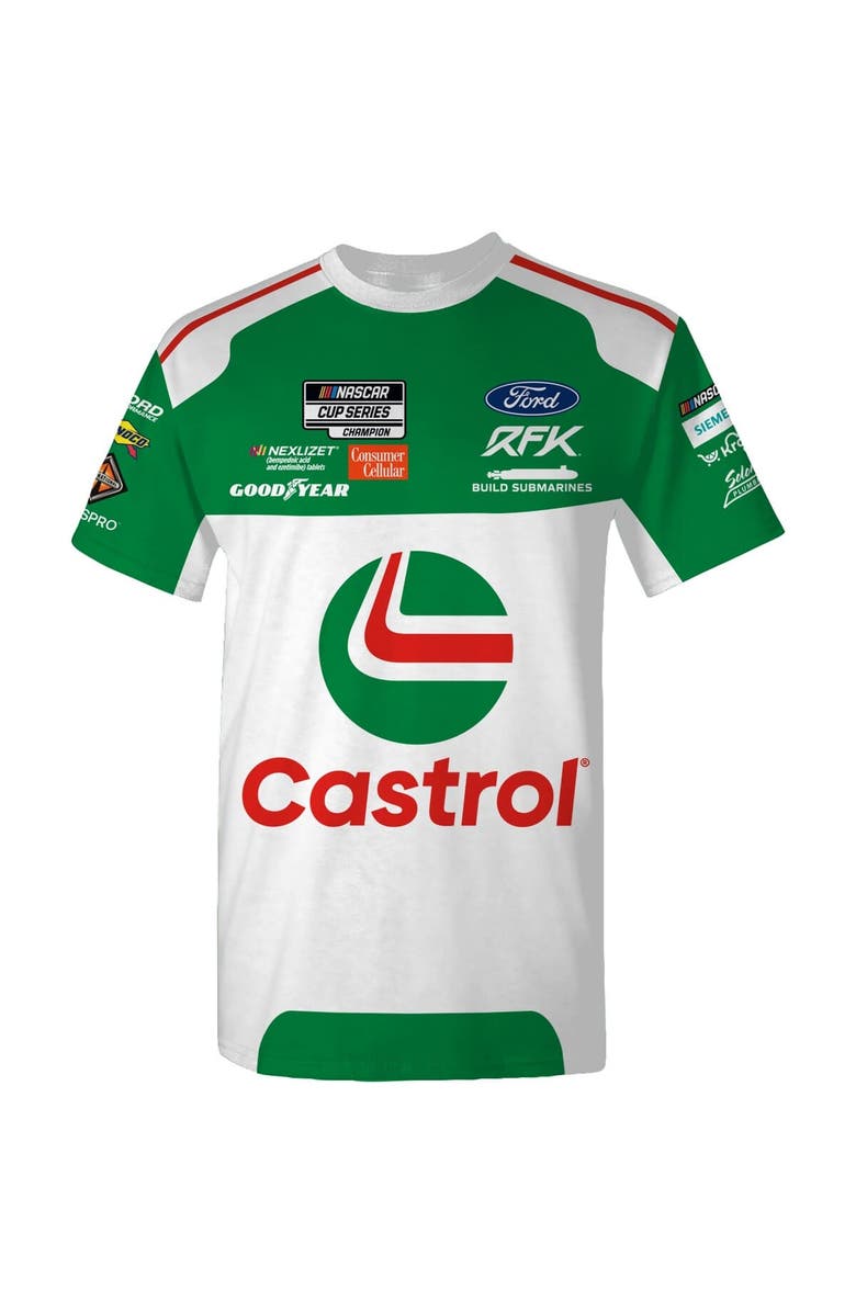 CHECKERED FLAG Men's Checkered Flag Sports  Green Brad Keselowski Castrol Uniform T-Shirt, Alternate, color, 