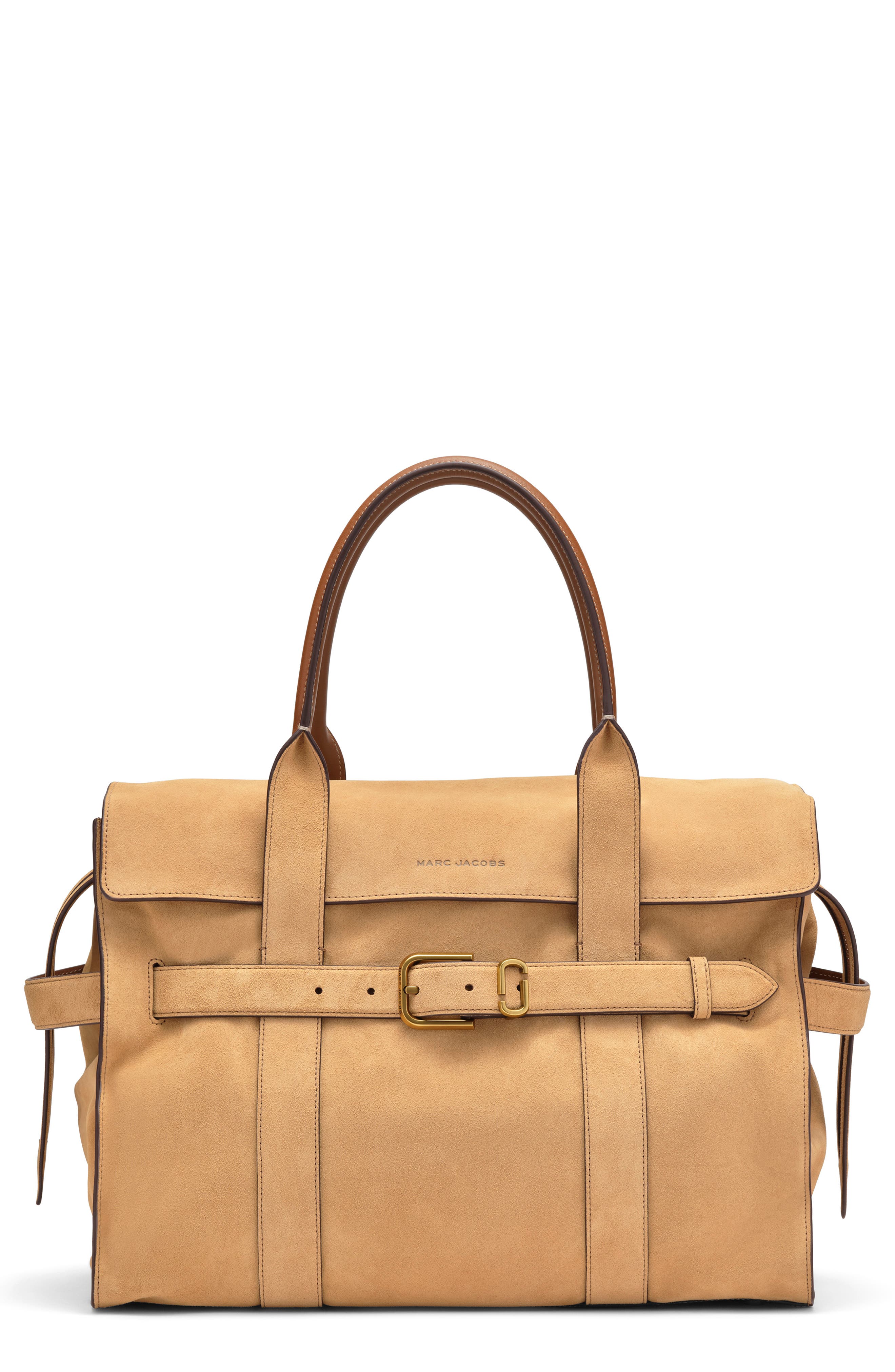 Marc Jacobs The Suede Dakota Tote, Main, color, Sahara