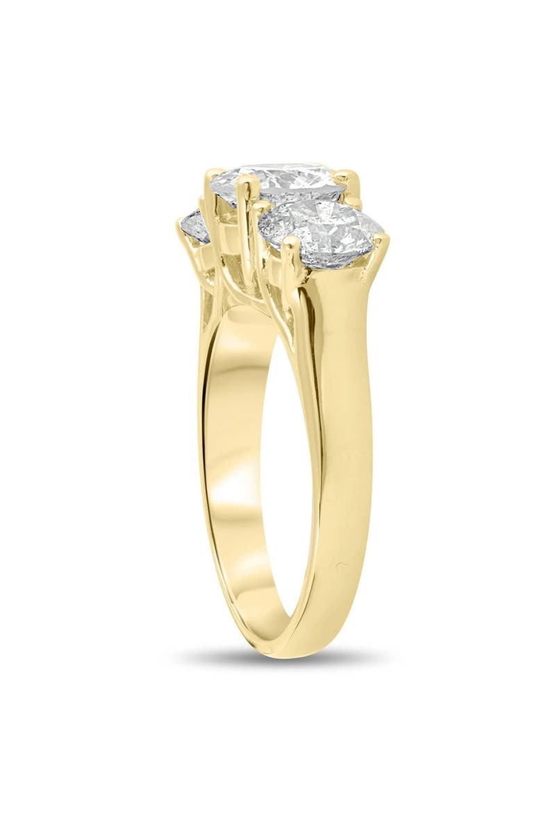 Certified 5Ct Three Stone Diamond Engagement Anniversary Ring 14k Gold Lab Grown, Alternate, color, 14k Yellow Gold
