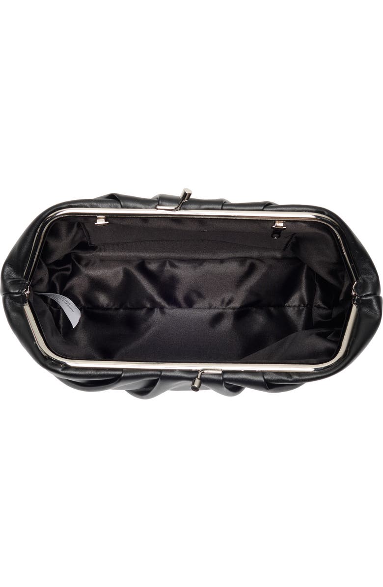 BCBG Pleated Frame Clutch, Alternate, color, Black