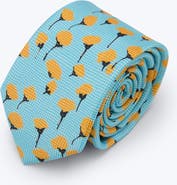 Knottery & Co Marigold Bloom Printed Silk Tie