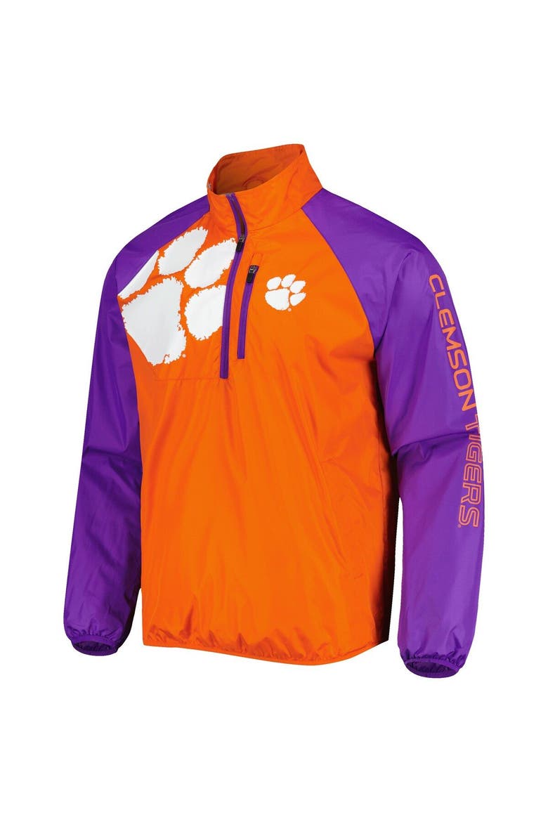 Men's G-III Sports by Carl Banks Orange Clemson Tigers Point Guard Raglan Half-Zip Jacket, Alternate, color, Orange