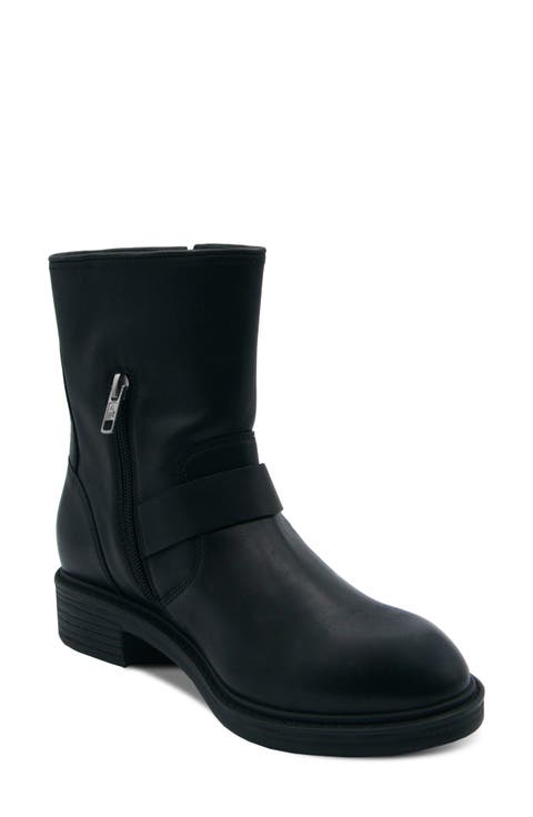 Flame Lily Leather Bootie
