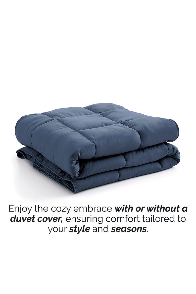 Vilano Down Alternative Comforter, Alternate, color, DARK BLUE