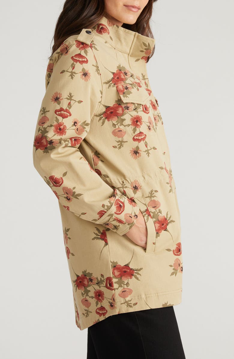 Universal Standard Vineyard Stretch Twill Jacket, Alternate, color, Wild Flower Bouquet Print