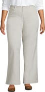 Lands' End Plus Size High Rise 5 Pocket Wide Leg Chino Pants
