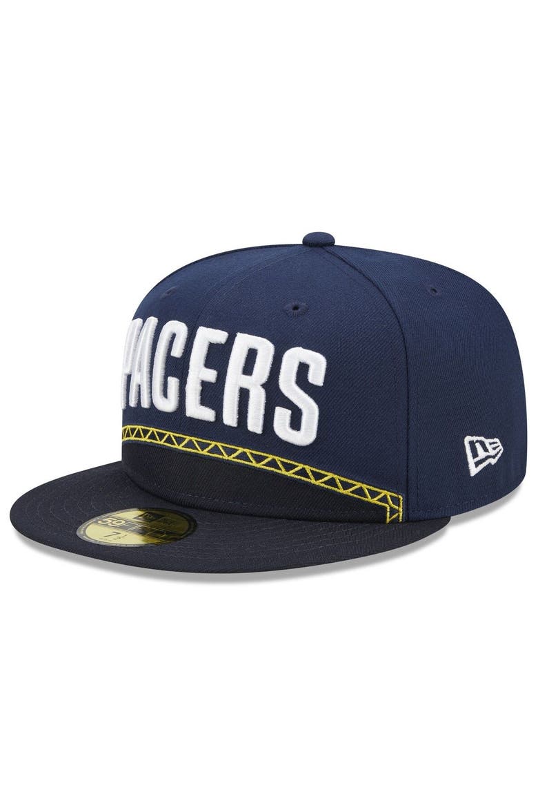 Men's New Era  Navy Indiana Pacers 2022/23 City Edition Official 59FIFTY Fitted Hat, Main, color, Navy