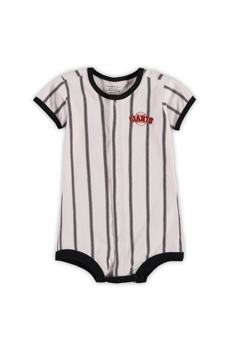 Outerstuff Infant White San Francisco Giants Pinstripe Power Hitter Romper, Alternate, color, White