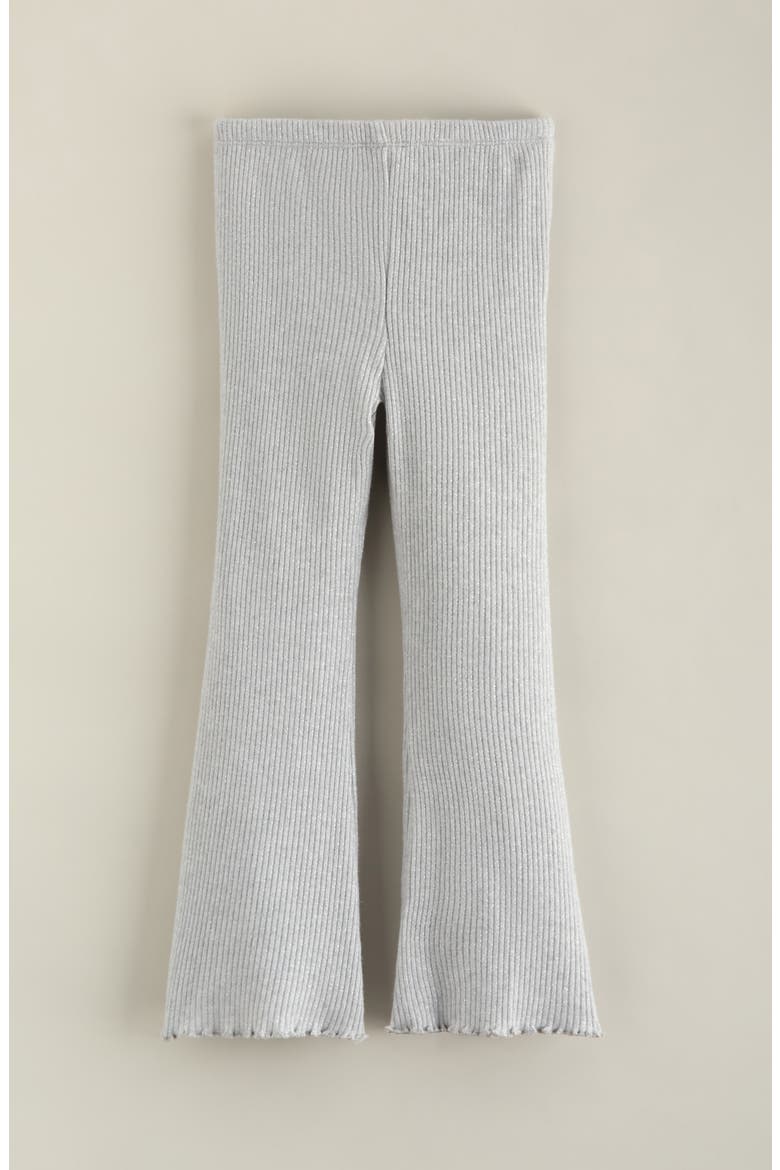 Kids' Shine Rib Flare Pants, Alternate, color, GREY LIGHT HEATHER