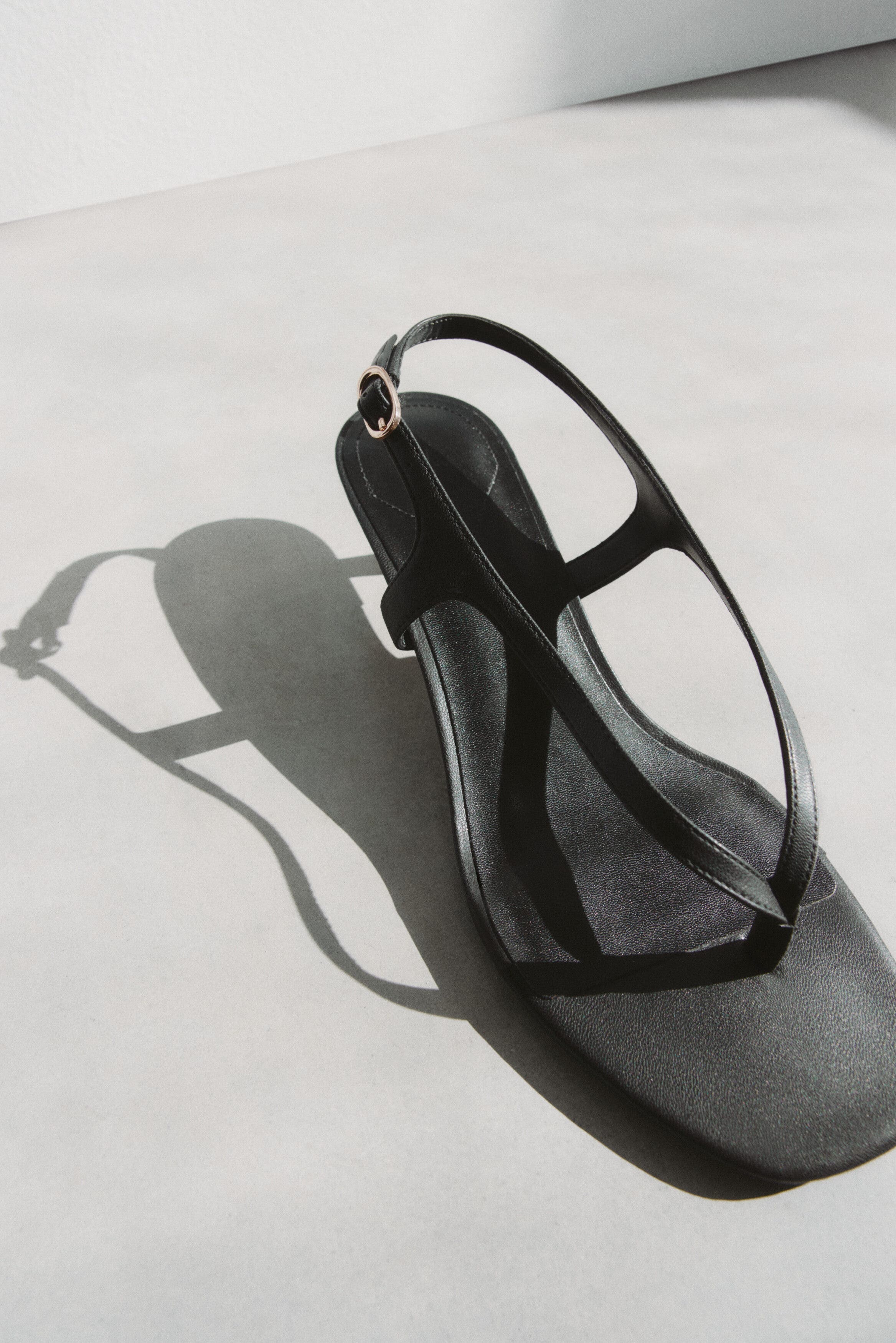 H&M Kitten-heeled Sandals, Alternate, color, Black