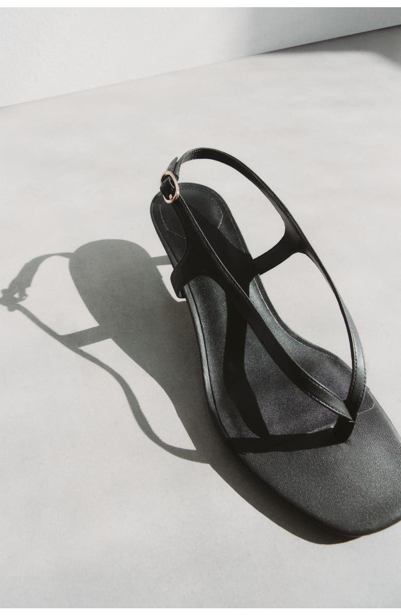 H&M Kitten-heeled Sandals, Alternate, color, Black